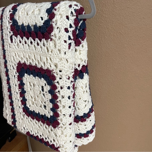 Handmade Large Granny Square Afghan Blanket 58 x 81 - Picture 13 of 13